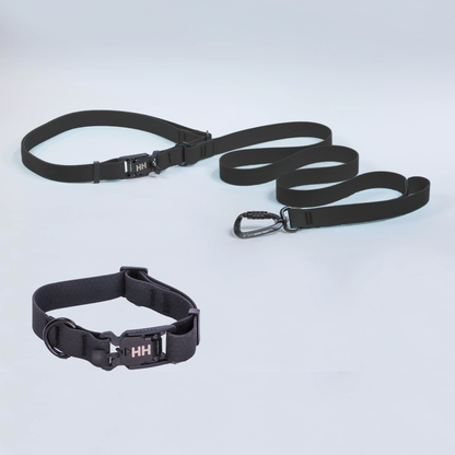 The Everywhere Kit — Black leash, Black collar