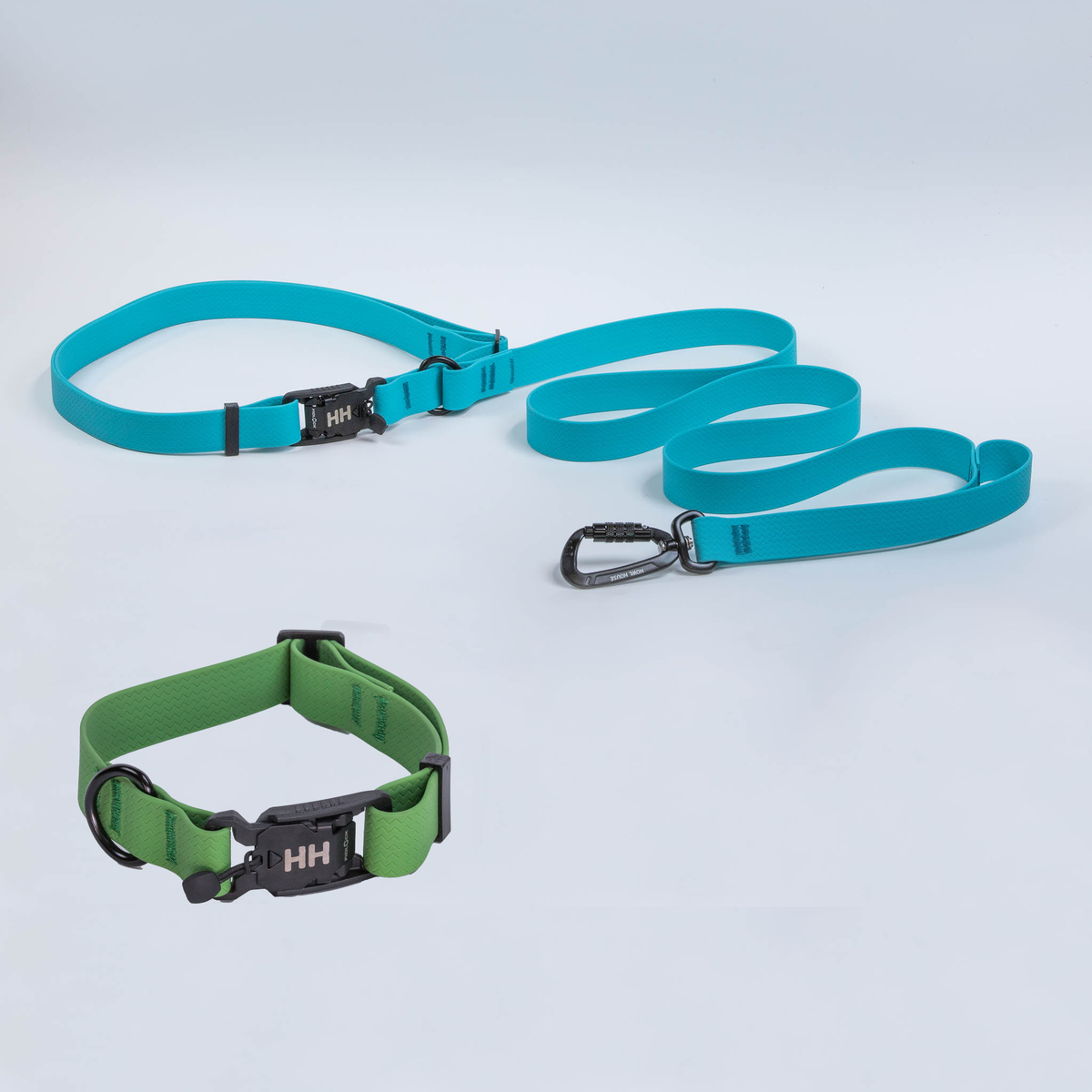 The Everywhere Kit — Sky leash, Forest collar